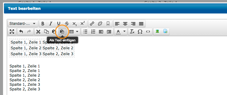 Als Text Einfügen
