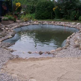 Teich ohne Bepflanzung